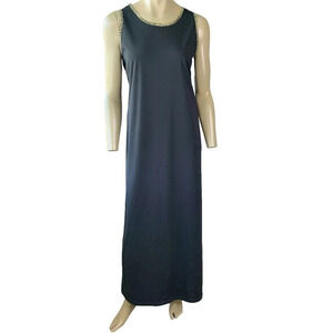 AGB Byer California Vintage Sleeveless Jersey Tank Long Maxi Dress Black Size16